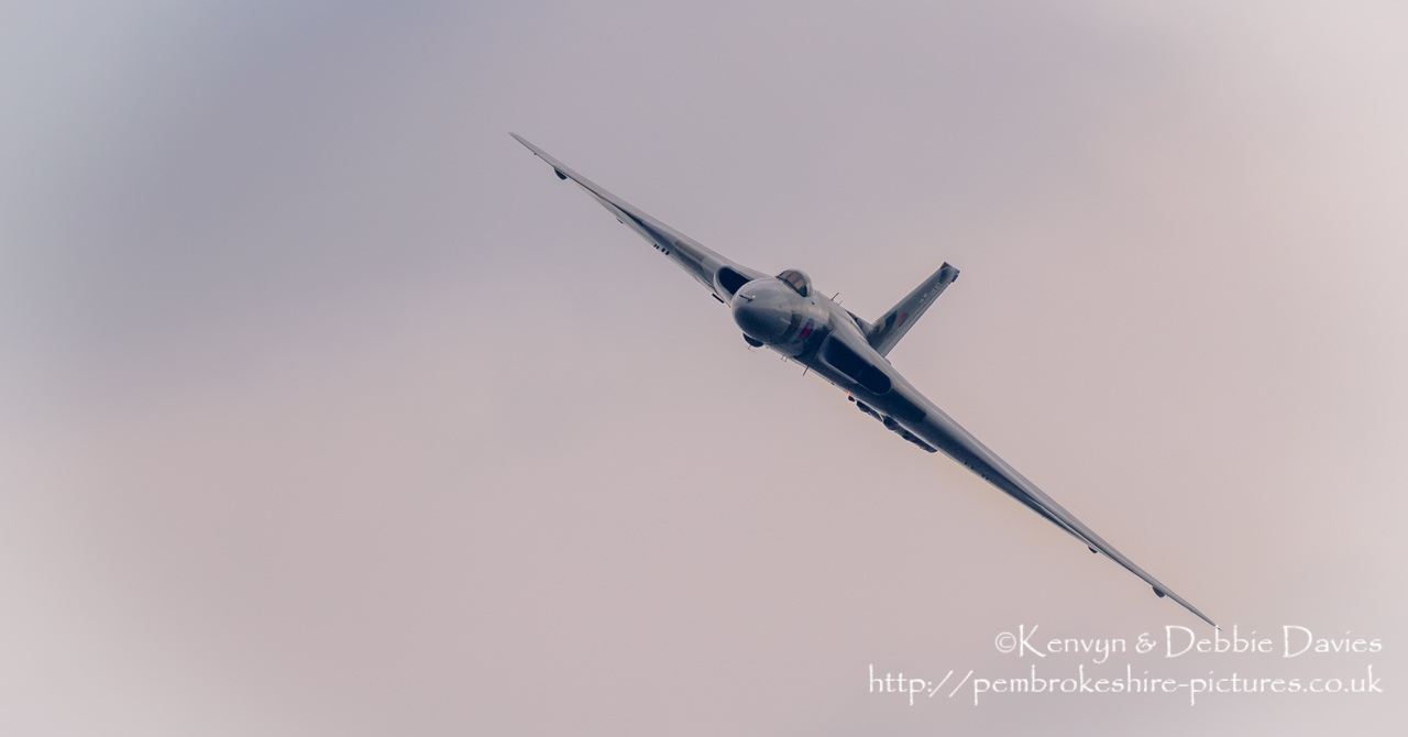The Spirit Of Great Britain is the only airworthy example of the 134 Avro Vulcan V bombers that were operated by the Royal Air Force from 1953 until 1984. Vulcan XH558 served with the RAF between 1960 and 1985 in the bomber, maritime reconnaissance and air-to-air refuelling roles. The RAF operated XH558 as a display aircraft from 1986 until 1992, when budget cuts forced its retirement.<br/><br/>It is presently operated by the Vulcan to the Sky Trust as a display aircraft, funded entirely by charitable donations and the UK Lottery's Heritage Fund. It is registered with the United Kingdom Civil Aviation Authority as G-VLCN but has an exemption to fly in Royal Air Force markings as XH558.<br/><br/>October 2015 will see the last flight of the Vulcan as it becomes impossible to keep it airworthy.